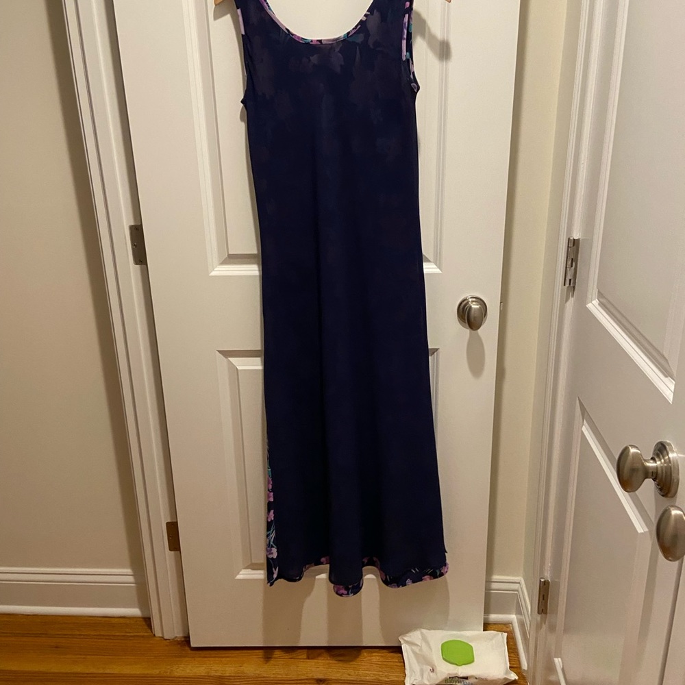 Express dress , sheer overlay of floral pattern.